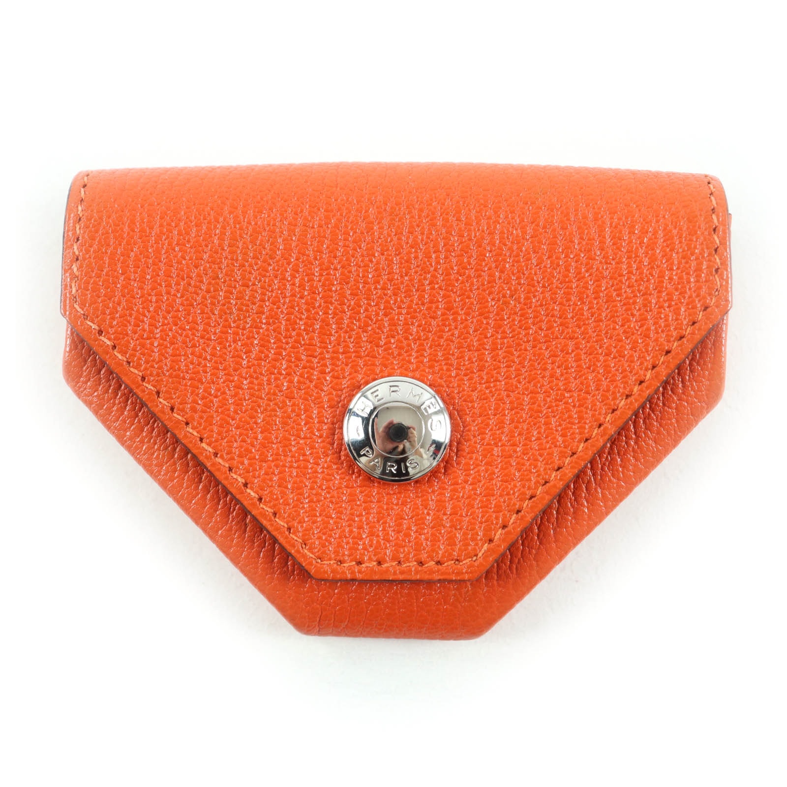 美品 エルメス コインケース ルヴァンキャトル 24 オレンジ レディース