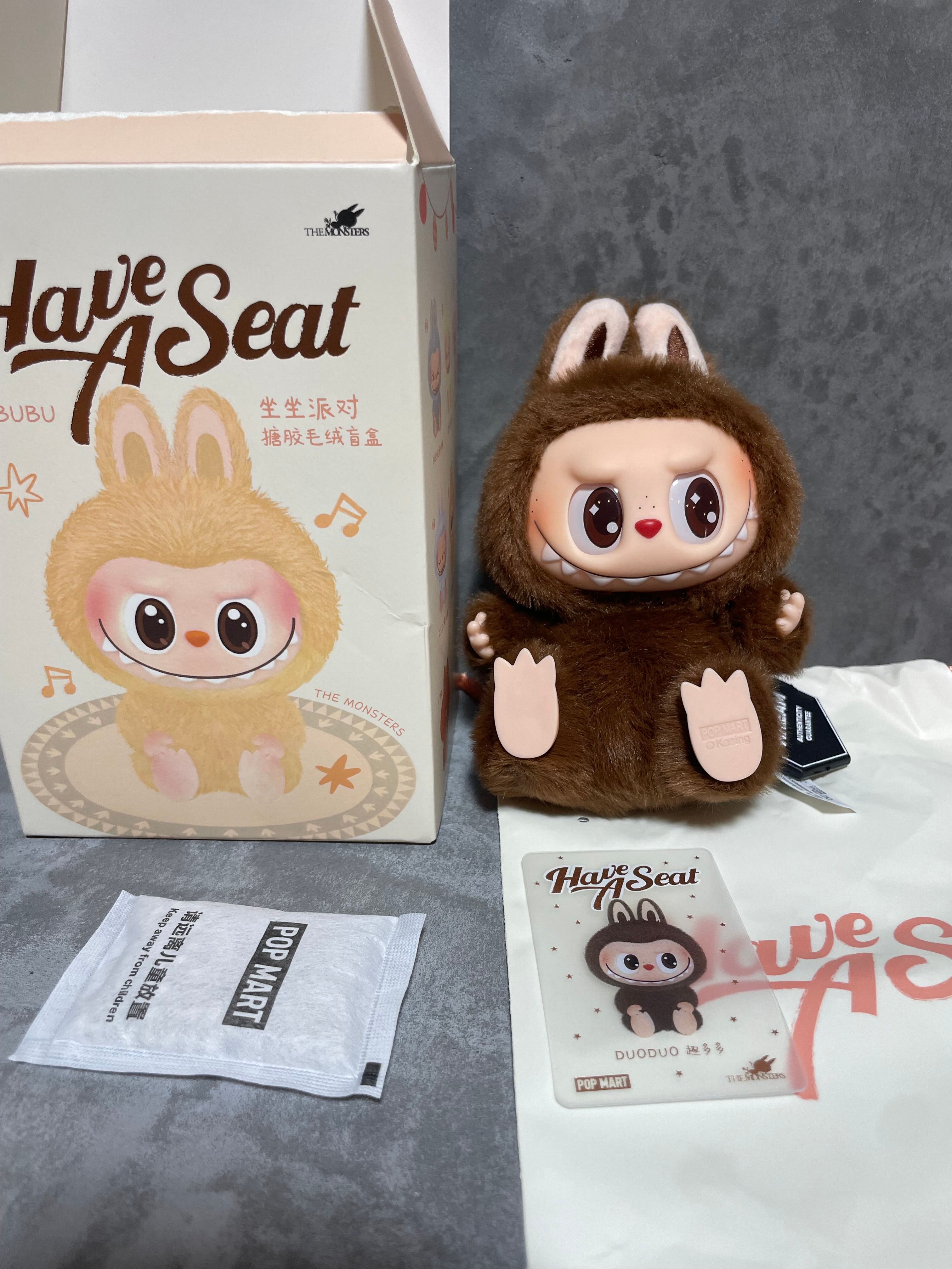POP MART THE MONSTERS (LABUBU) Have a Seat Plush Series DUODUO (Secret)