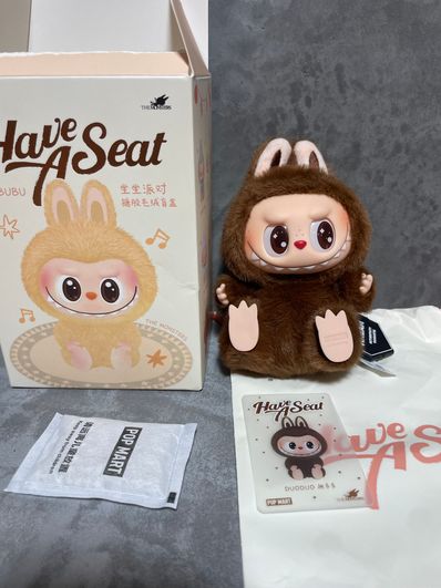 POP MART THE MONSTERS (LABUBU) Have a Seat Plush Series DUODUO (Secret)