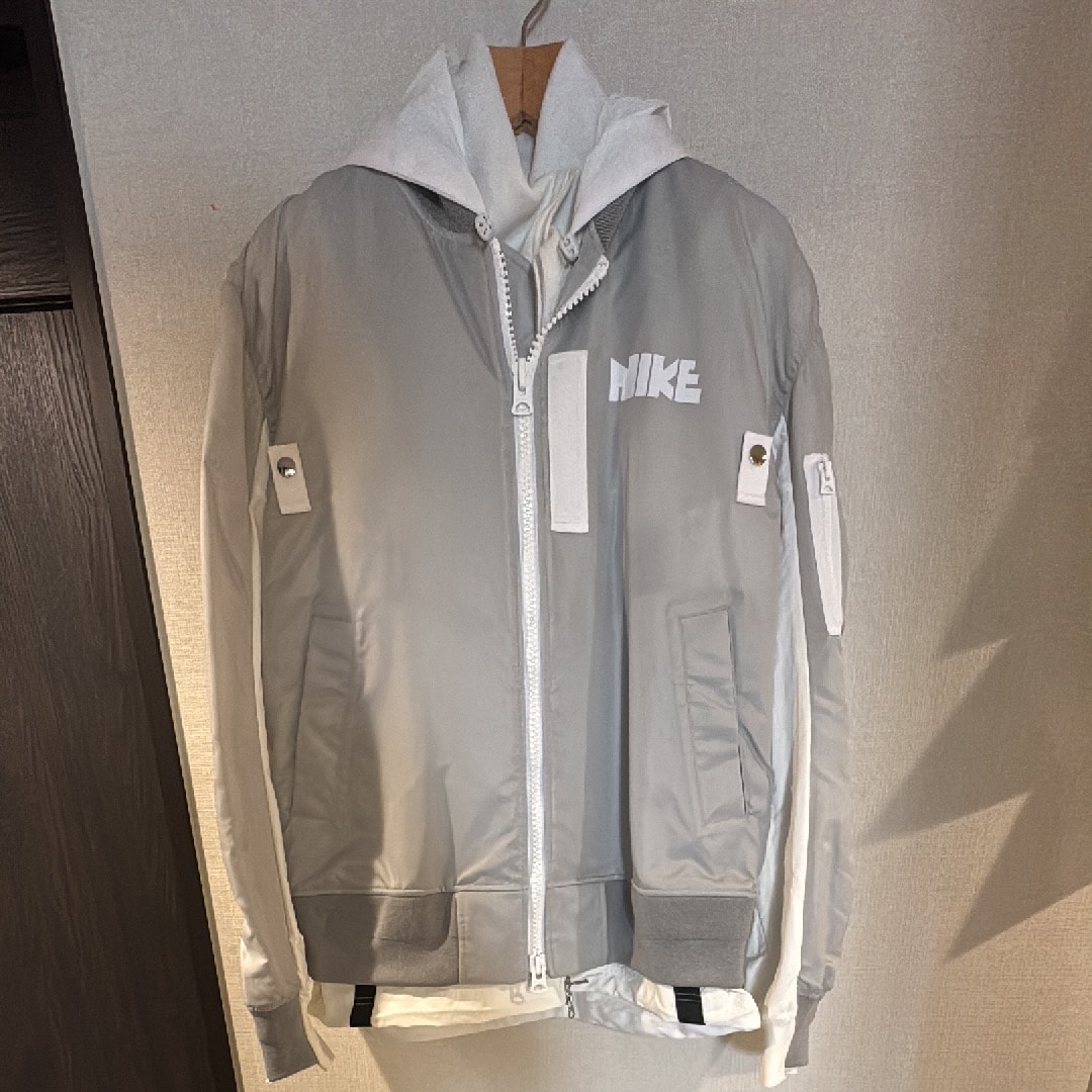 Nike x Sacai NRG Layered Bomber Jacket "Grey Fog"