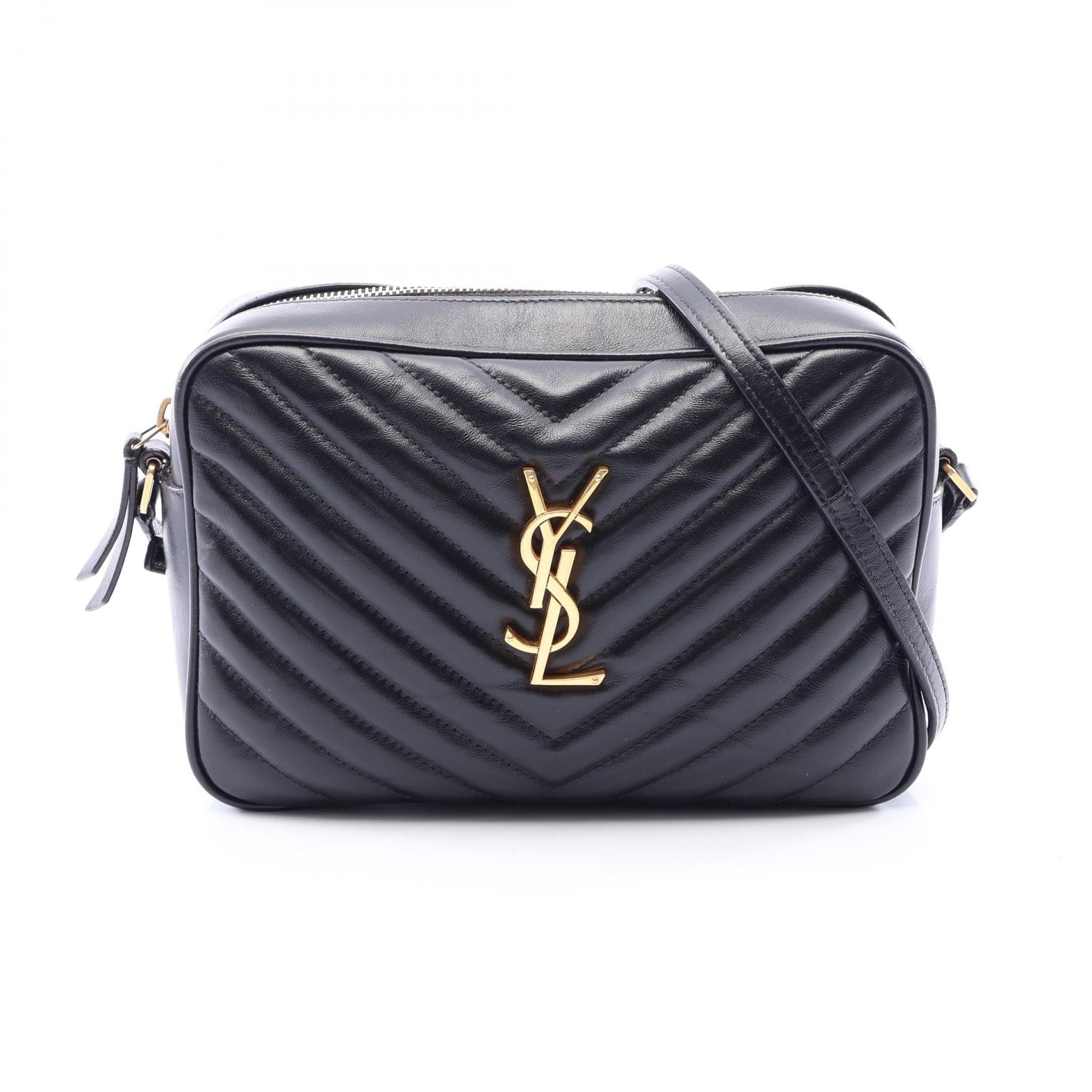 サンローランパリ SAINT LAURENT PARIS LOU ルー ショルダーバッグ バッグ レザー レディース ブラック系 612544 【中古】