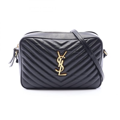 サンローランパリ SAINT LAURENT PARIS LOU ルー ショルダーバッグ バッグ レザー レディース ブラック系 612544 【中古】