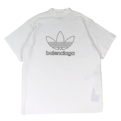 未使用品 バレンシアガ×アディダス 半袖Tシャツ ホワイト 1 723976