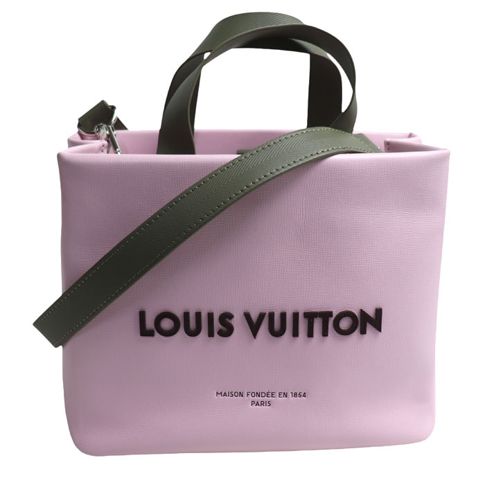 LOUIS VUITTON ルイ・ヴィトン ショッパートート MINI 2Wayショルダーバッグ ピンク カーキ M15239 ICチップ レディース【中古】
