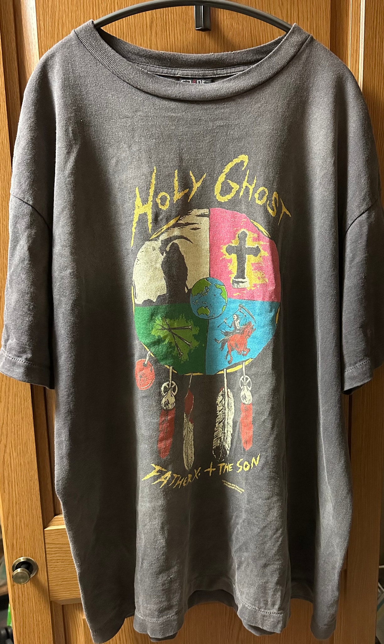 SAINT Mxxxxxx x LASTMAN Holy Ghost Short Sleeve T-Shirt "Black" 24SS