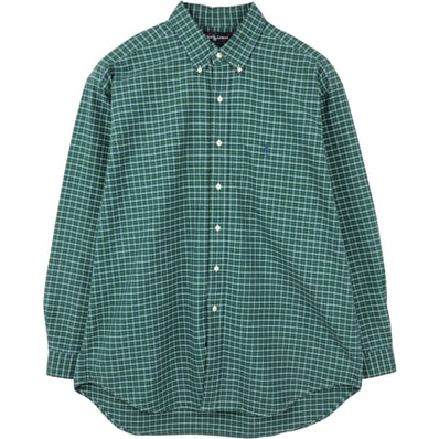 古着 ラルフローレン Ralph Lauren BLAKE 長袖 ボタンダウンチェックシャツ メンズXL相当/eaa661352