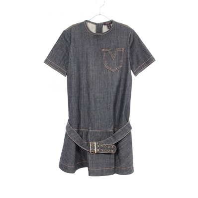 ルイ・ヴィトン LOUIS VUITTON Vステッチ デニム ワンピース 衣料品 トップス コットン レディース グレー系 RW181W FGK FEDRIS 【中古】