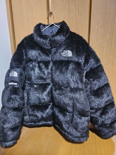 Supreme x The North Face Faux Fur Nuptse Jacket "Black"