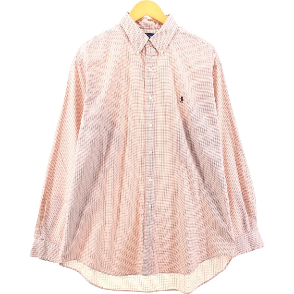 古着 ラルフローレン Ralph Lauren BLAKE 長袖 ボタンダウンチェックシャツ メンズL相当/eaa548314