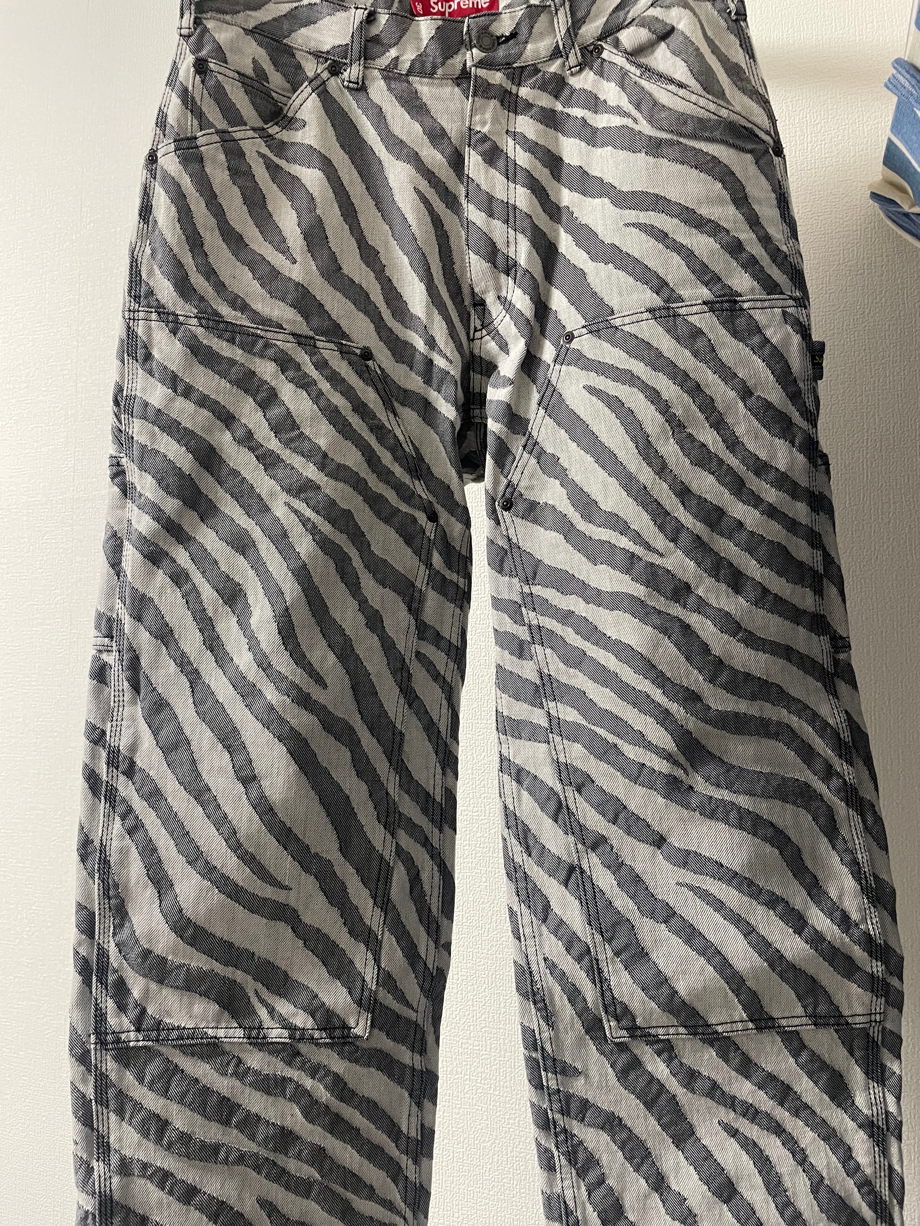 Supreme Double Knee Painter Pant "Zebra" (24SS)