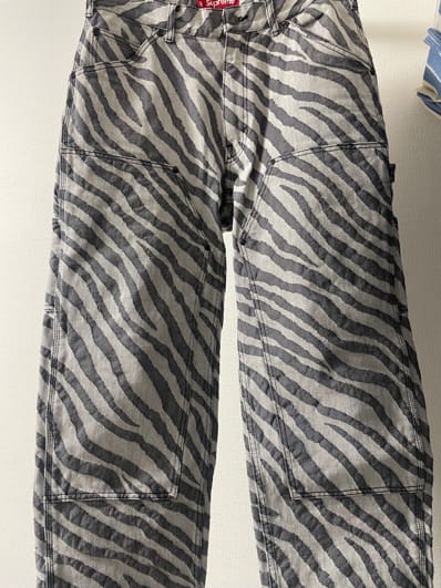 Supreme Double Knee Painter Pant "Zebra" (24SS)