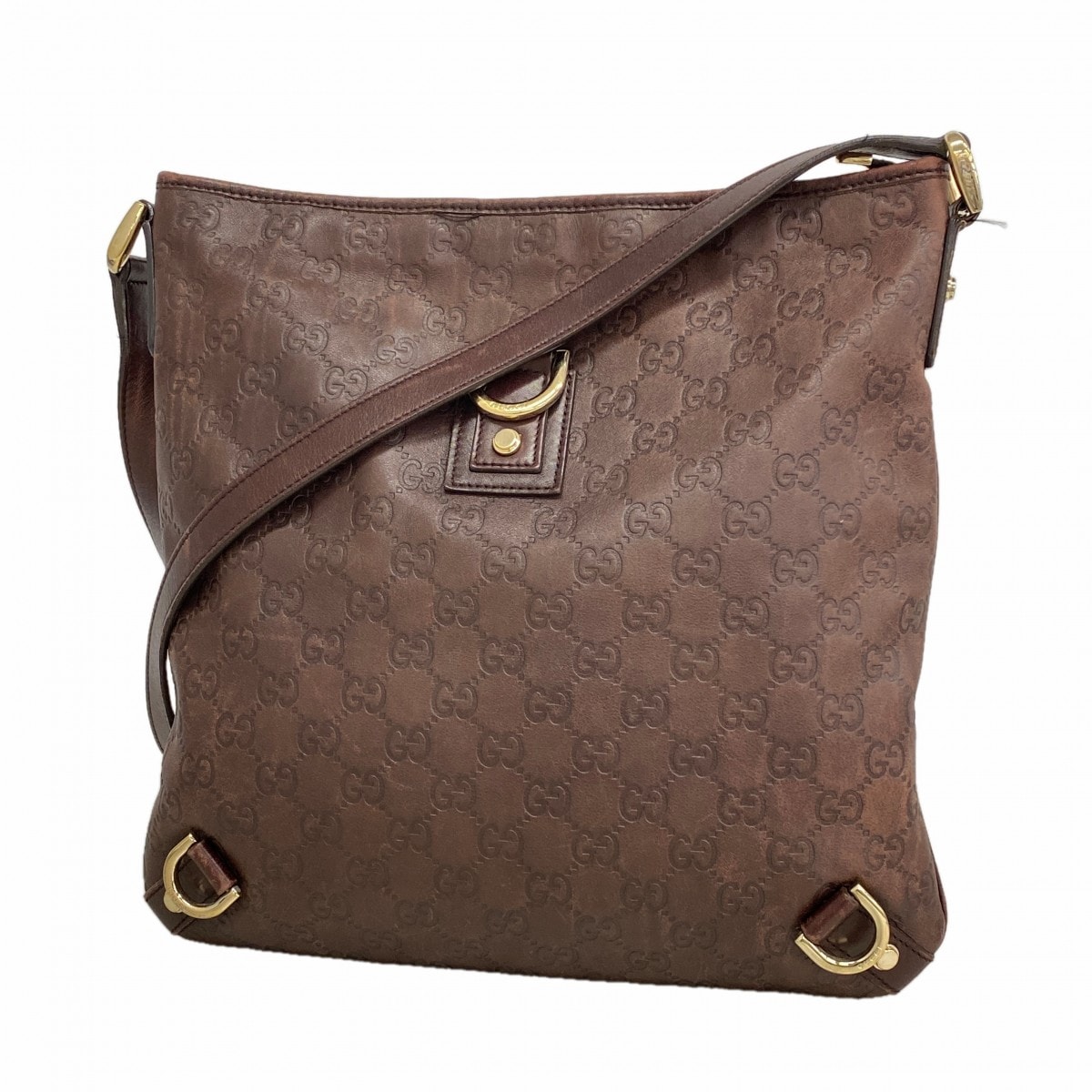 【6gd4646-k】グッチ ショルダーバッグ グッチシマ 131326 レザー ブラウン シャンパンゴールド金具【中古】レディース