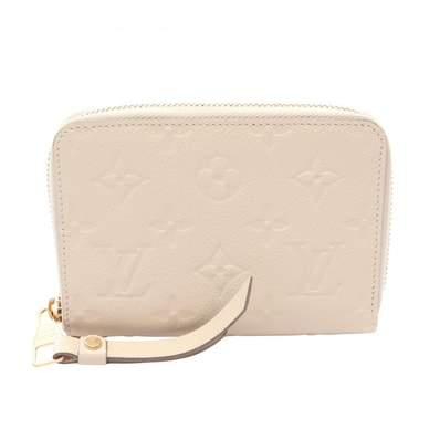 ルイ・ヴィトン LOUIS VUITTON ポルトフォイユ スクレット コンパクト モノグラムアンプラント ラウンド財布 財布 レザー レディース ホワイト系 M93432 【中古】