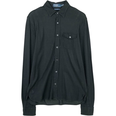 古着 ラルフローレン Ralph Lauren POLO by Ralph Lauren 鹿の子 長袖 コットンシャツ メンズM相当/eaa647631