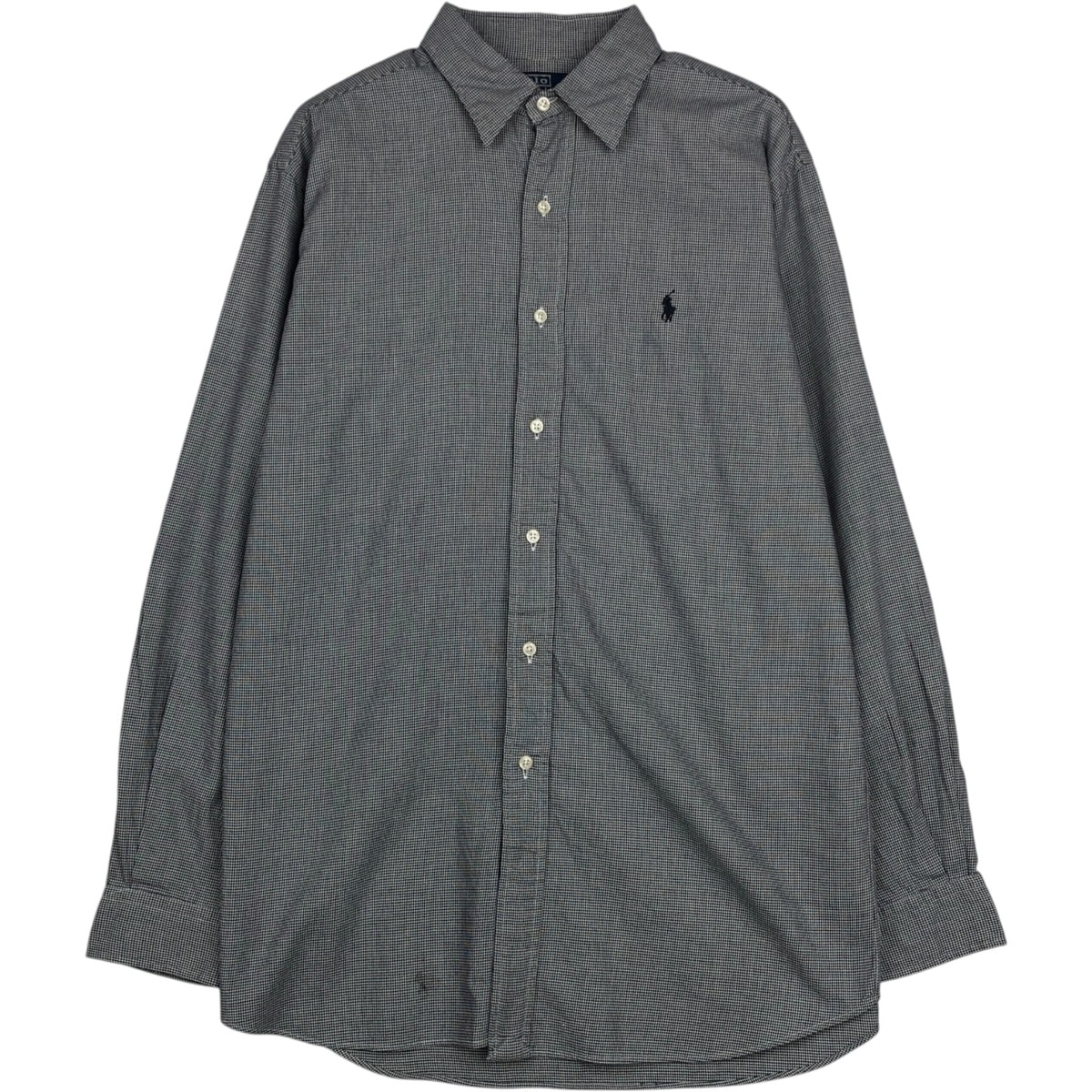 古着 ラルフローレン Ralph Lauren POLO by Ralph Lauren LOWELL SPORT 千鳥格子柄 長袖 コットンシャツ メンズM相当/eaa628642