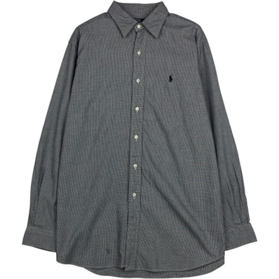 古着 ラルフローレン Ralph Lauren POLO by Ralph Lauren LOWELL SPORT 千鳥格子柄 長袖 コットンシャツ メンズM相当/eaa628642
