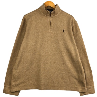 古着 ラルフローレン Ralph Lauren POLO RALPH LAUREN ESTATE RIB ハーフジップスウェットシャツ トレーナー メンズXL相当/eaa594854
