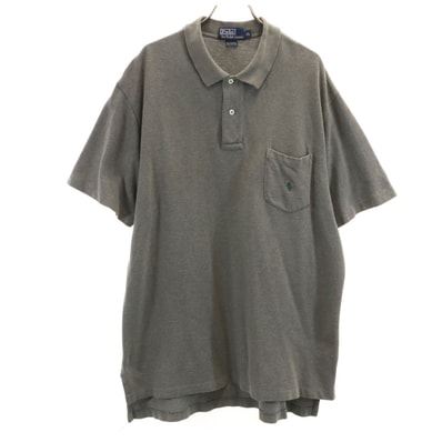 Polo by Ralph Lauren ポロバイラルフローレン 半袖 ポロシャツ XL チャコールグレー 鹿の子