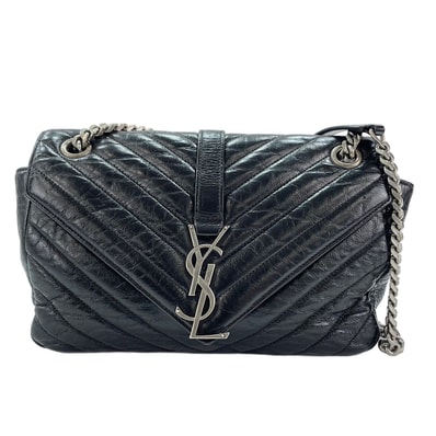 イヴ・サンローラン YSL レザー ショルダーバッグ【中古】