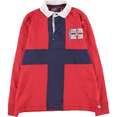 古着 ラルフローレン Ralph Lauren POLO by Ralph Lauren CUSTOM FIT 長袖 ラガーシャツ メンズM相当/eaa600745