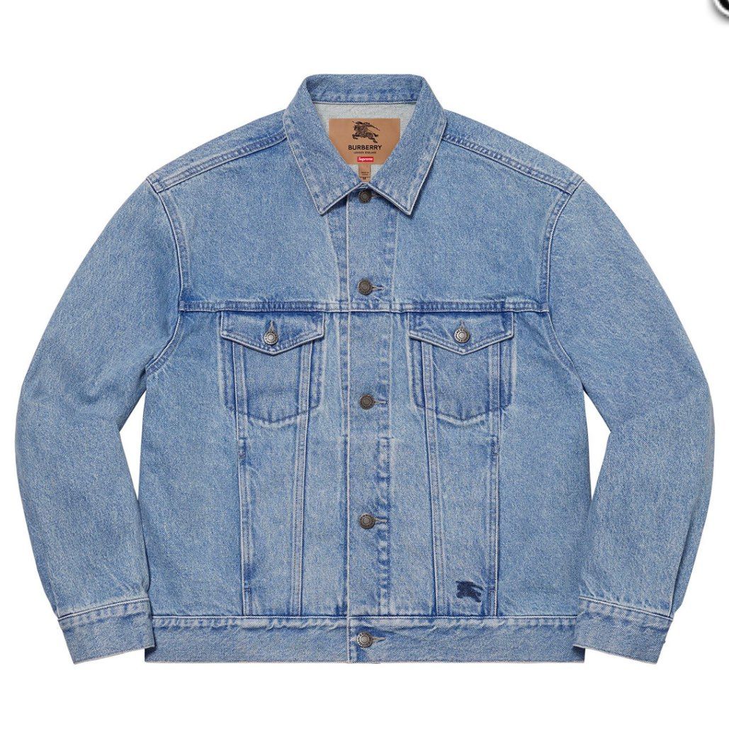 Supreme / Burberry Denim Trucker Jacket "Blue"