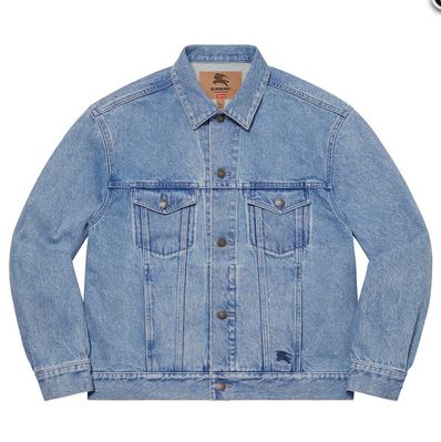 Supreme / Burberry Denim Trucker Jacket "Blue"
