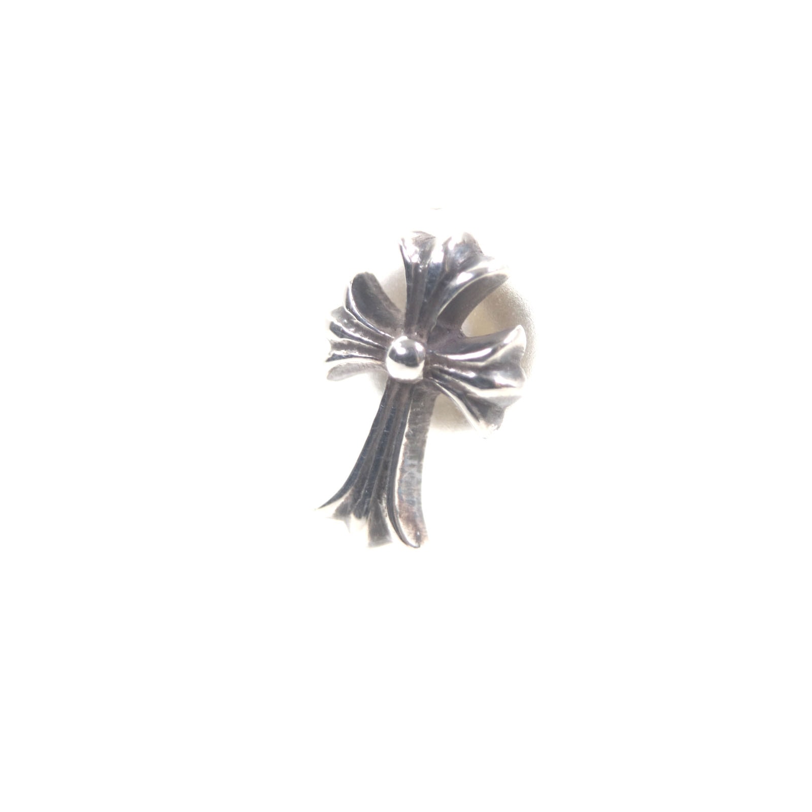 Chrome Hearts # 2 CH Cross Fat Stud Earrings "Silver"