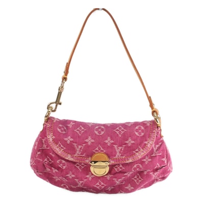ルイヴィトン 06年 M95216 モノグラムデニム フューシャピンク ミニプリーティ