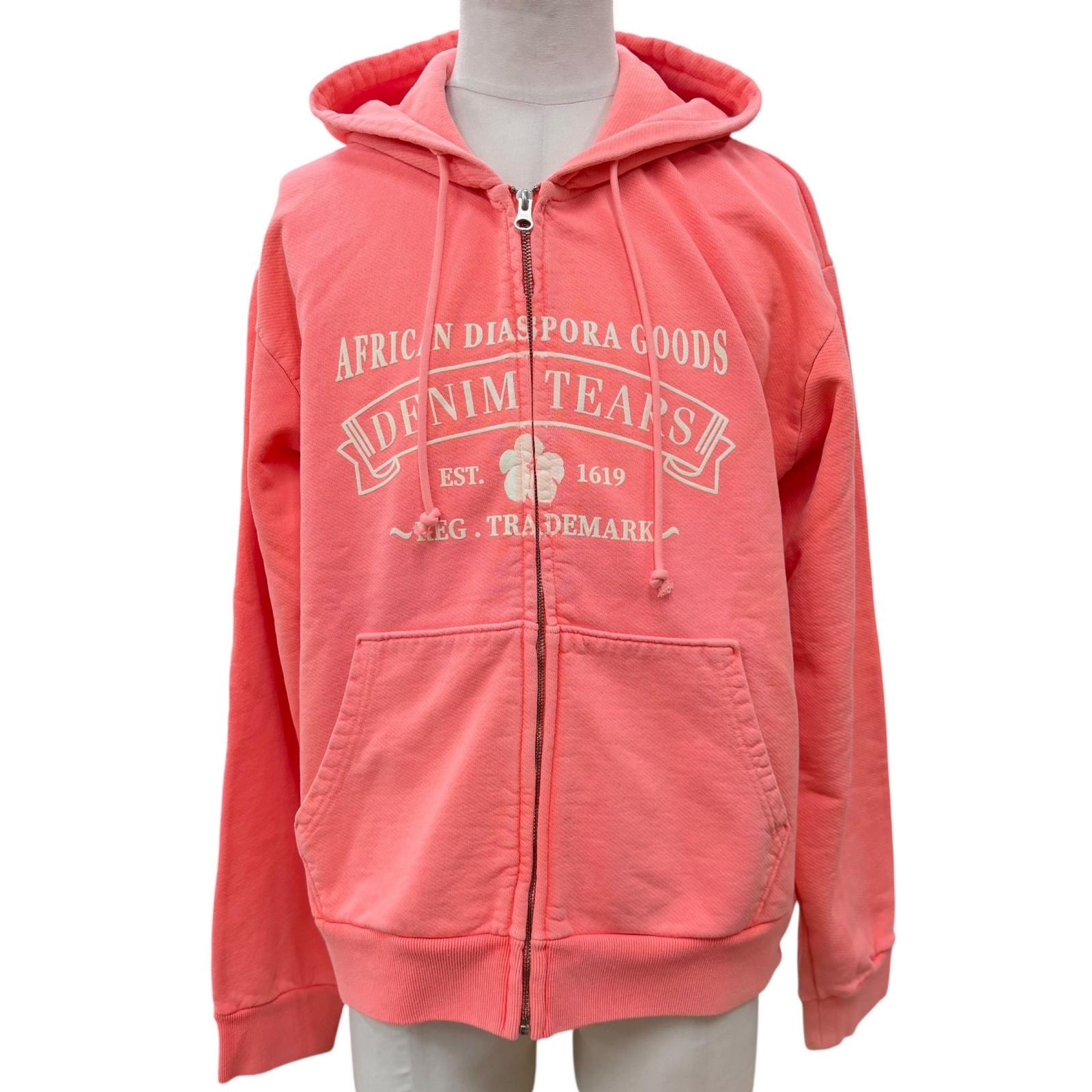 未使用品 デニムティアーズ パーカー ADG Zip Hoodie ピンク L