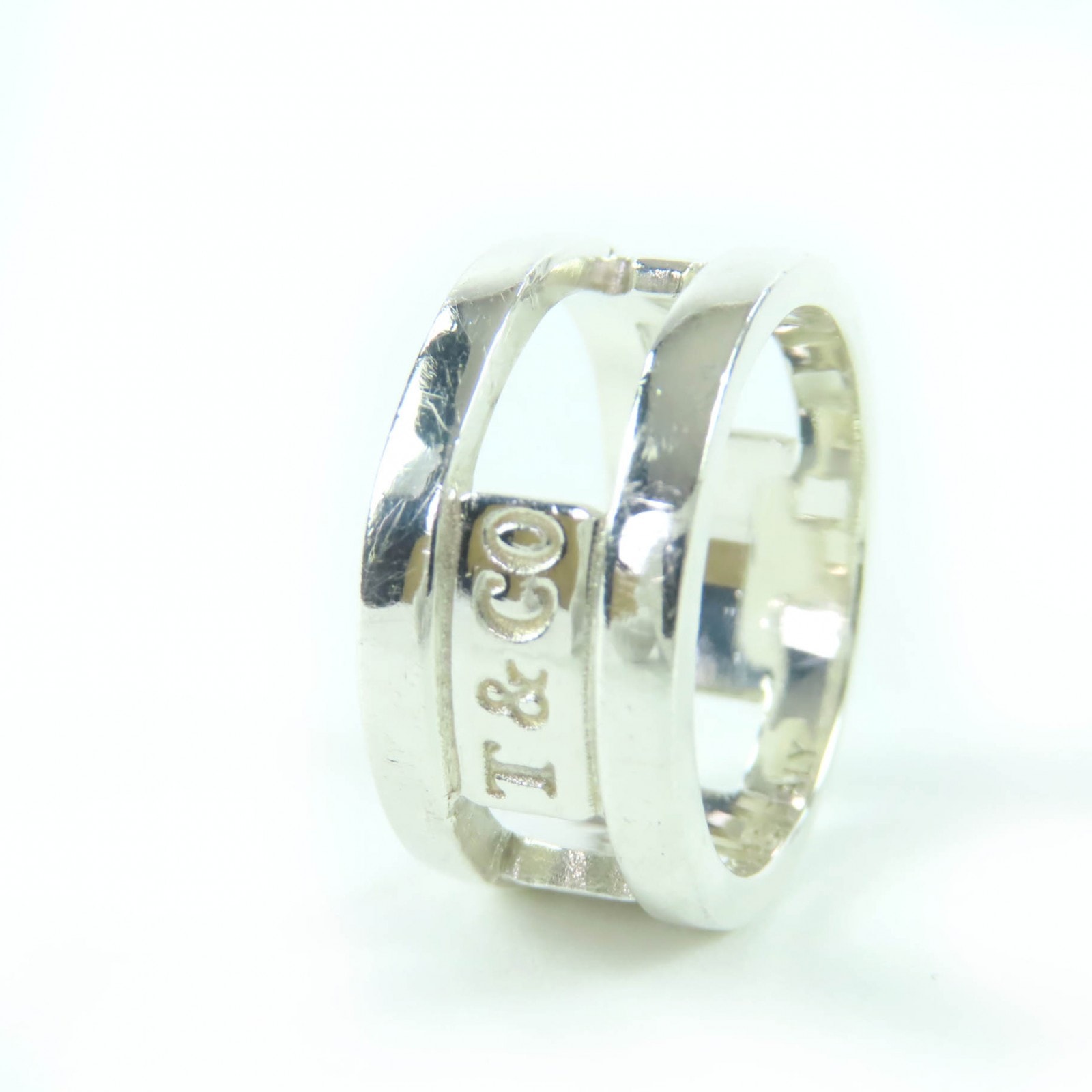 極美品 ティファニー 1837 エレメント リング シルバー 日本サイズ約12号