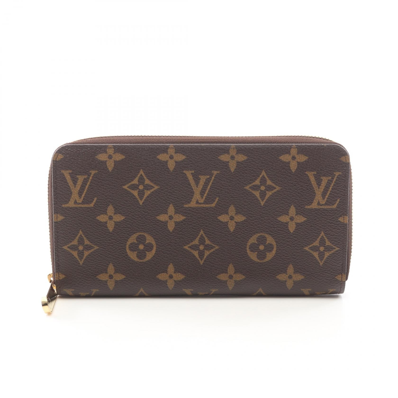 ルイ・ヴィトン LOUIS VUITTON ジッピーウォレット ラウンド長財布 財布 PVC モノグラム メンズ レディース ブラウン系 M60017 【中古】