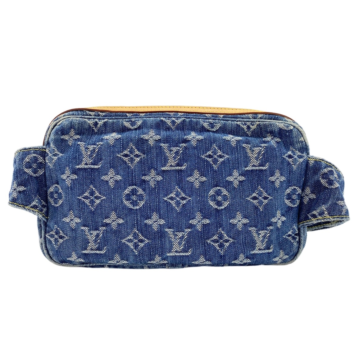 ヴィトン LV モノグラム・デニム バムバッグ ショルダーバッグ【中古】