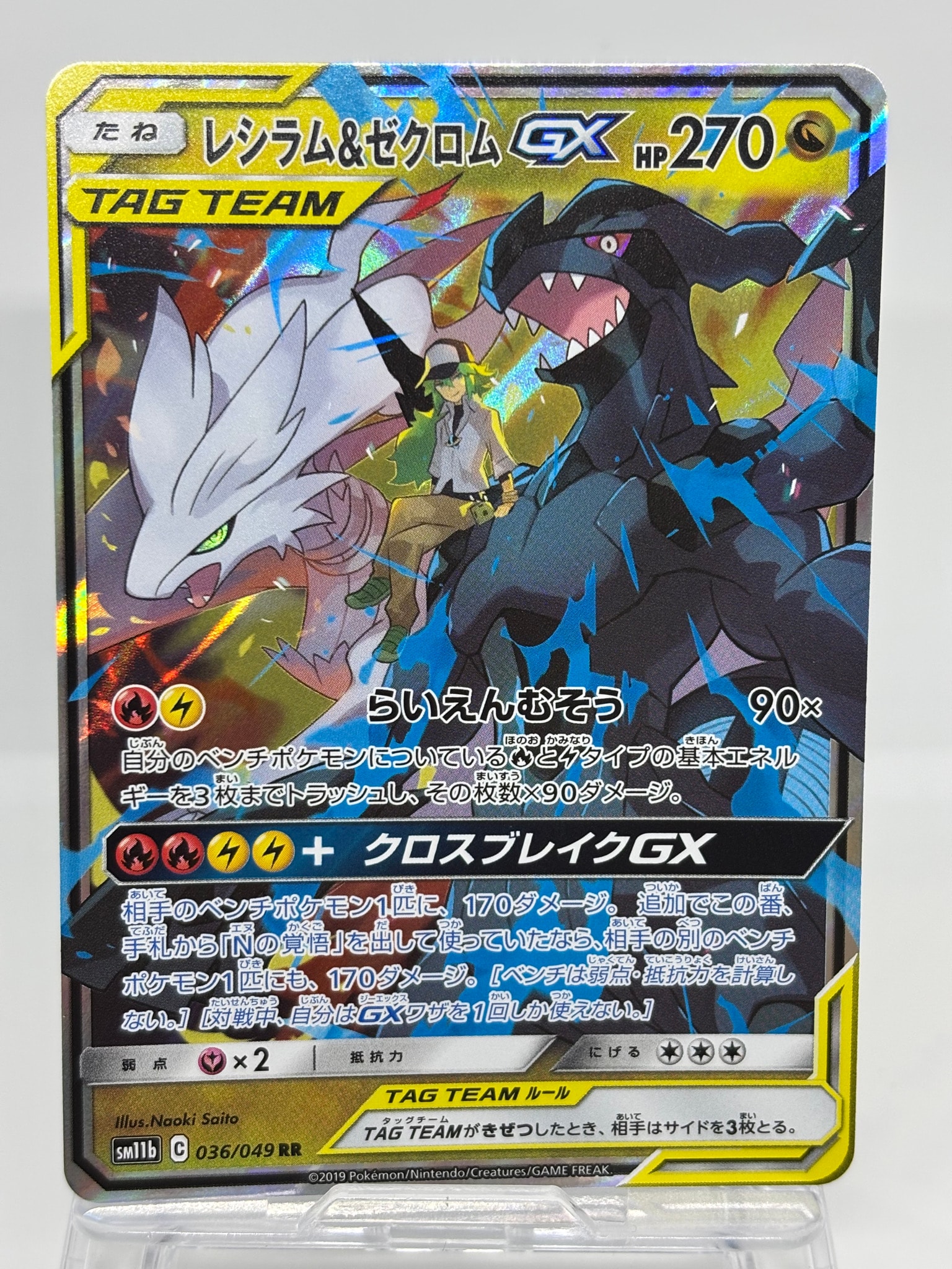 レシラム&ゼクロムGX (N) RR[SM11b 036/049](強化拡張パック「ドリームリーグ」)
