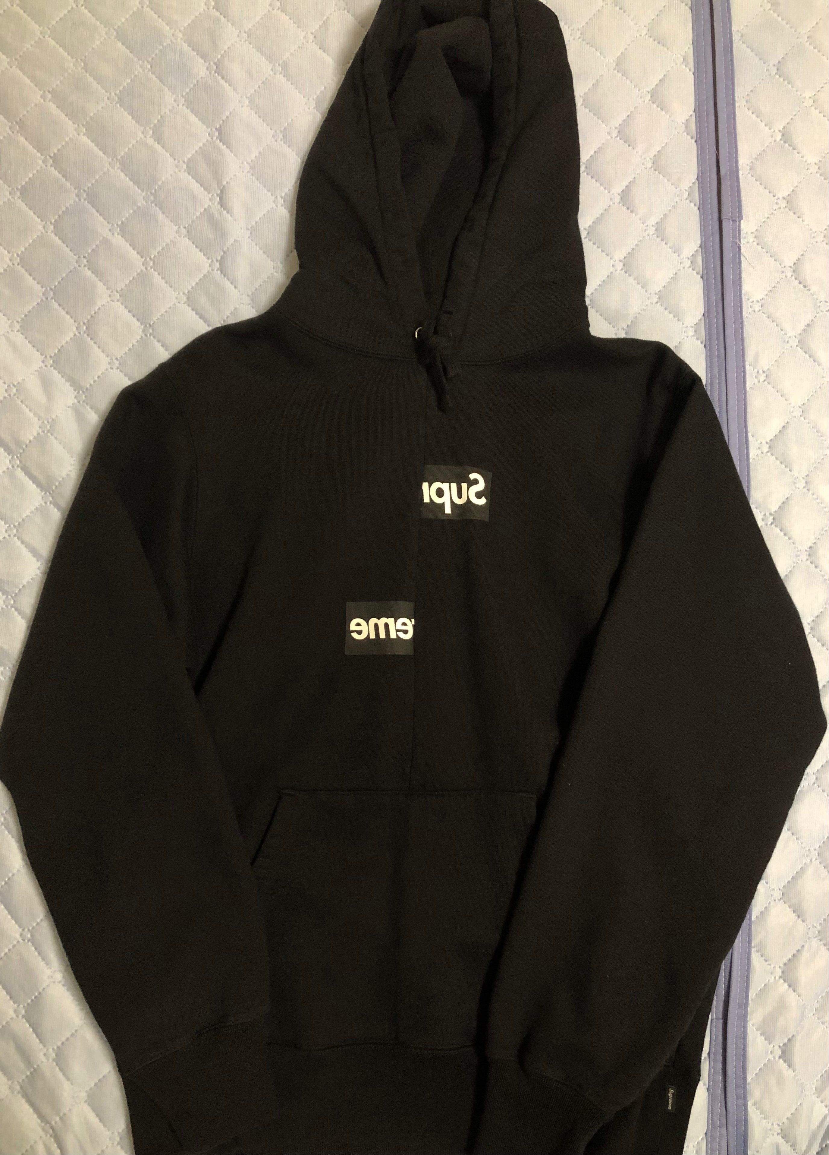 Supreme / Comme des Garçons SHIRT® Split Box Logo Hooded Sweatshirt "Black"