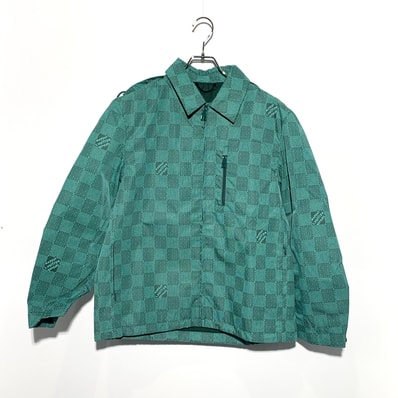 Louis Vuitton Printed Nylon Hooded Windbreaker "Green"
