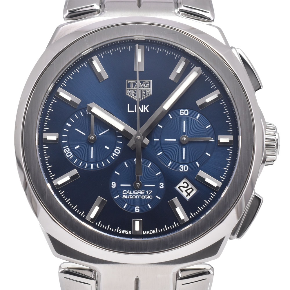 タグホイヤー TAG HEUER CBC2112.BA0603 リンク クロノグラフ デイト ブルー 自動巻き メンズ 美品 保証書付き 腕時計 J#150354