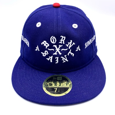 NEW ERA x SAINT Mxxxxxx x BORN & RAISED 59FIFTY Baseball Cap "Blue"