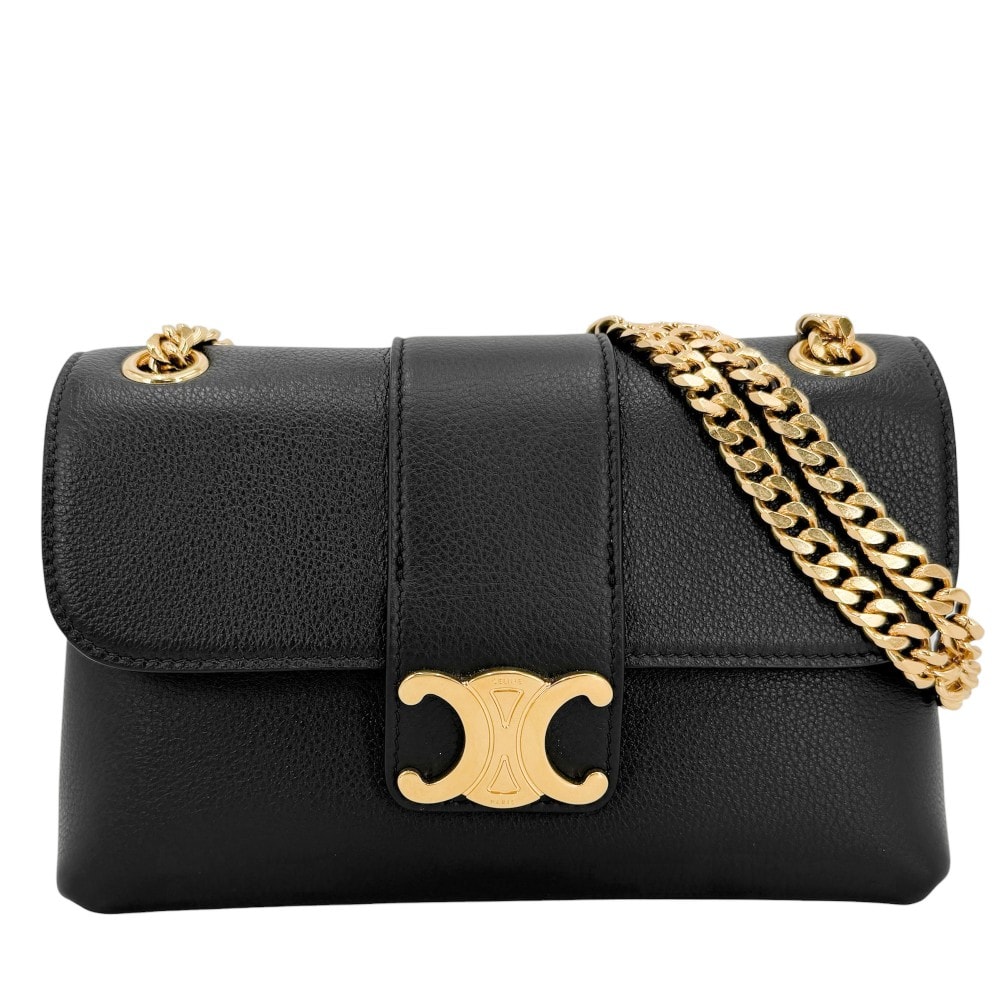 CELINE(セリーヌ) ショルダーバッグ ティーンソフト16(セーズ) 196853CR4.38NO 黒 ストラップ着脱可 国内発☆CELINE☆ティーン ソフト16（セーズ）ショルダーバッグ