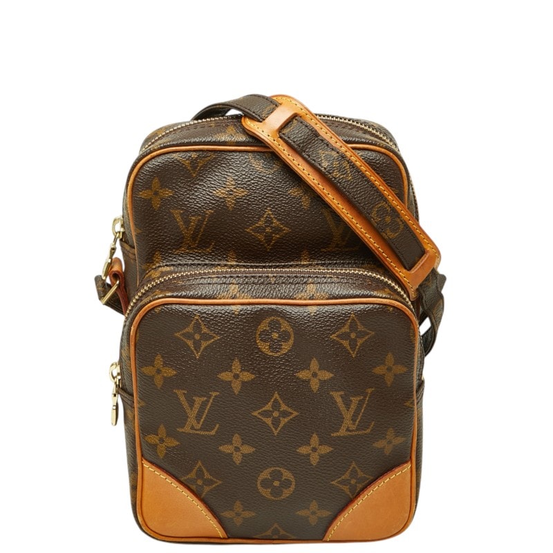 ルイ ヴィトン モノグラム アマゾン 斜め掛け ショルダーバッグ M45236 ブラウン PVC レザー レディース LOUIS VUITTON 中古