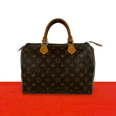 LOUIS VUITTON ルイヴィトン スピーディ 30 モノグラム レザー PVC ハンドバッグ ブラウン
23542