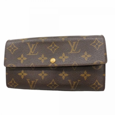 【6dd5138】ルイヴィトン 長財布 モノグラム ポシェットポルトモネクレディ M61726 ブラウン【中古】レディース