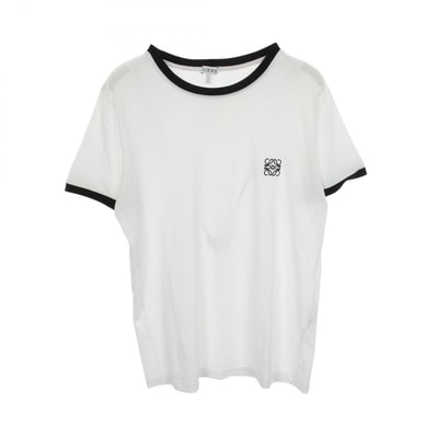 ロエベ LOEWE アナグラム クルーネック 半袖Tシャツ 衣料品 トップス コットン レディース ホワイト系 / ブラック系 S359Y22X28 【中古】