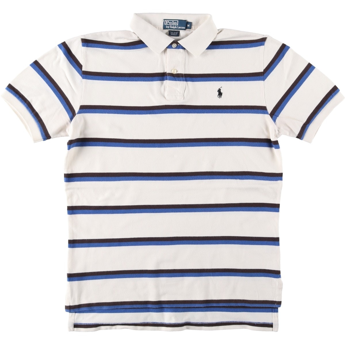 古着 ラルフローレン Ralph Lauren POLO by Ralph Lauren 半袖 ボーダー ポロシャツ メンズM相当/eaa644200