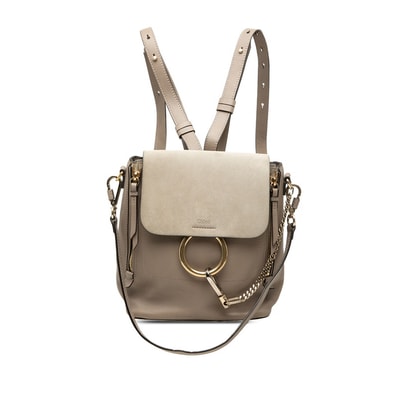クロエ フェイ ハンドバッグ リュック バックパック 2WAY ベージュ レザー スウェード レディース Chloe 【中古】