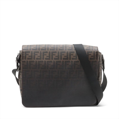 フェンディ FENDI ズッカ PVC メッセンジャーバッグ ショルダーバッグ【中古】