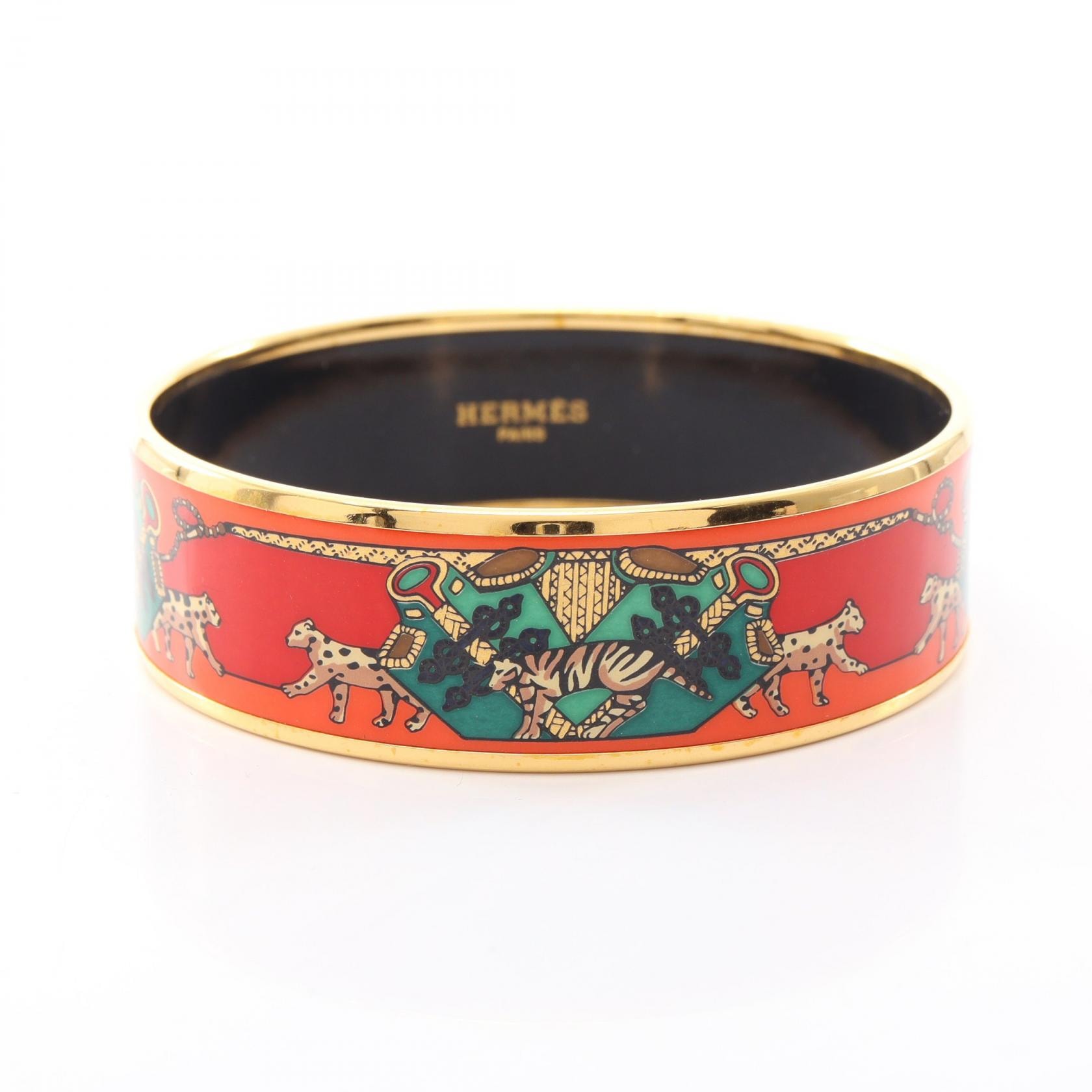 エルメス HERMES エマイユGM バングル アクセサリー GP(ゴールドメッキ) 七宝 ゴールド レディース ゴールド系 / オレンジ系 / マルチカラー 【中古】