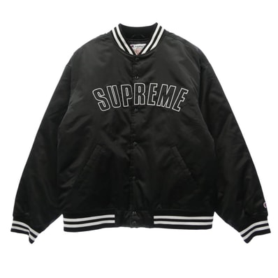 Supreme シュプリーム Champion チャンピオン 26SS × Champion Satin Varsity Jacket チャンピオン サテン ヴァ―シティ ジャケット スタジアム ジャケット スタジャン 【新古品】【未使用】【中古】