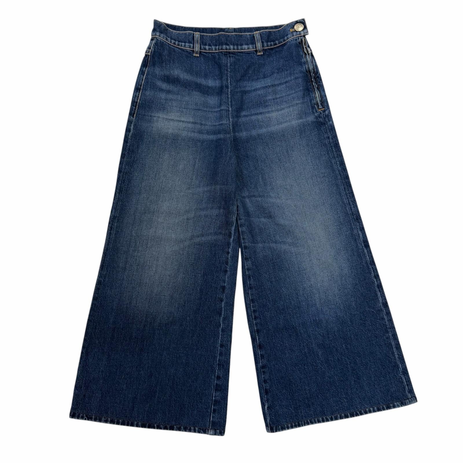 極美品 シャネル デニムパンツ インディゴ 34 P78312V70544