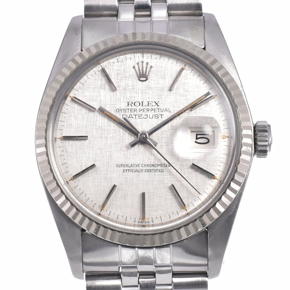 ロレックス ROLEX 16014 ヴィンテージ デイトジャスト Cal.3035 シルバー 自動巻き メンズ 良品 腕時計 P#148432
