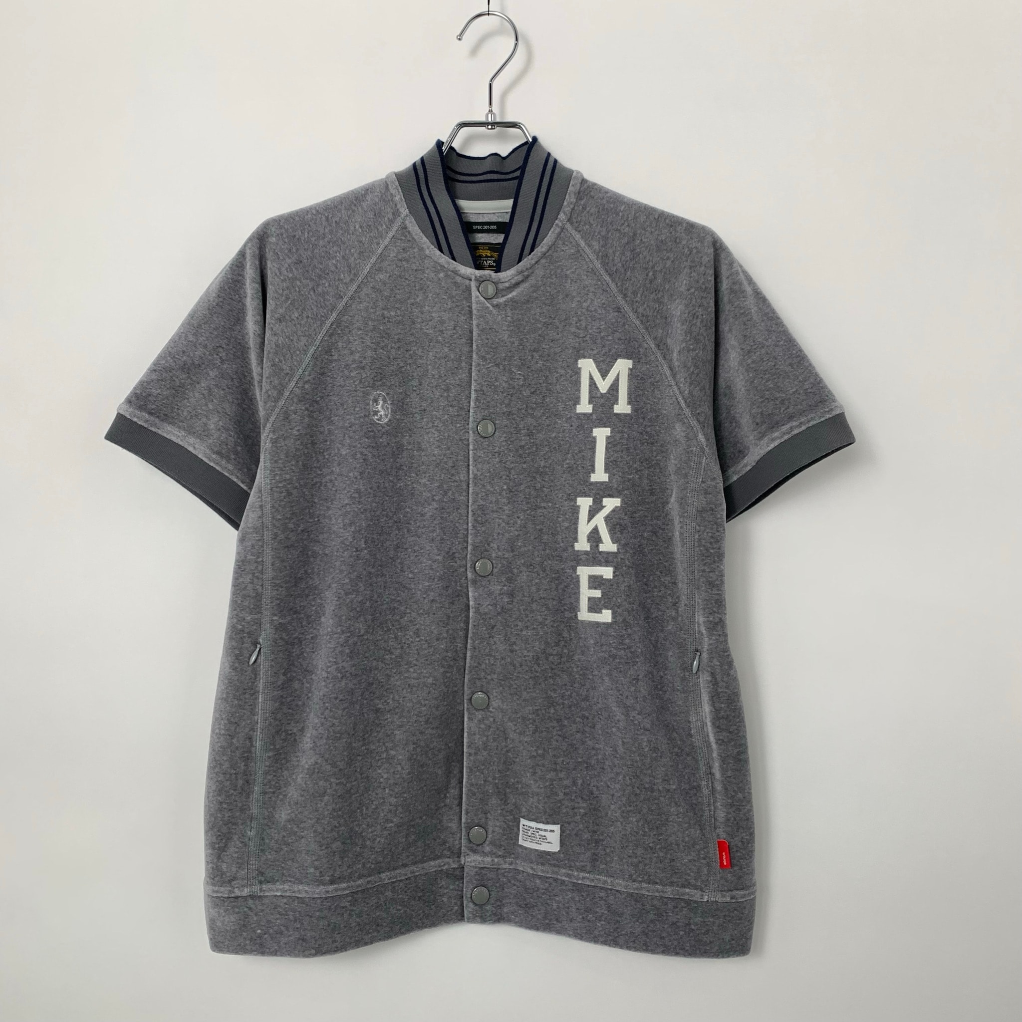 WTAPS velor bench shirt Gray